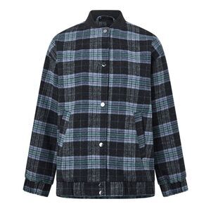 Nobody�'s Child Womens/Ladies Plaid Bomber Jacket / Blue